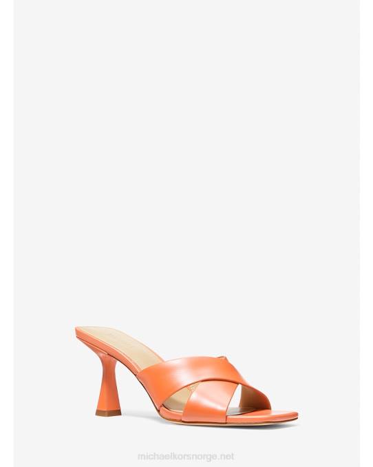 Michael Kors clara skinn muldyr kvinner LDNL1848 aprikos