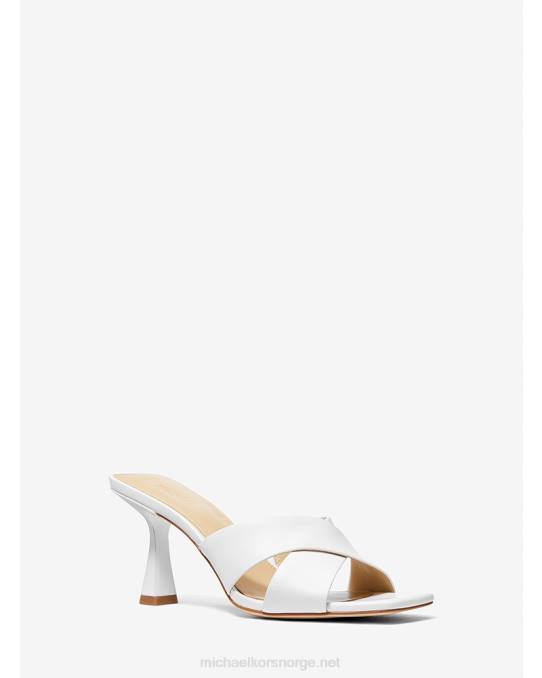 Michael Kors clara skinn muldyr kvinner LDNL1849 optikk hvit