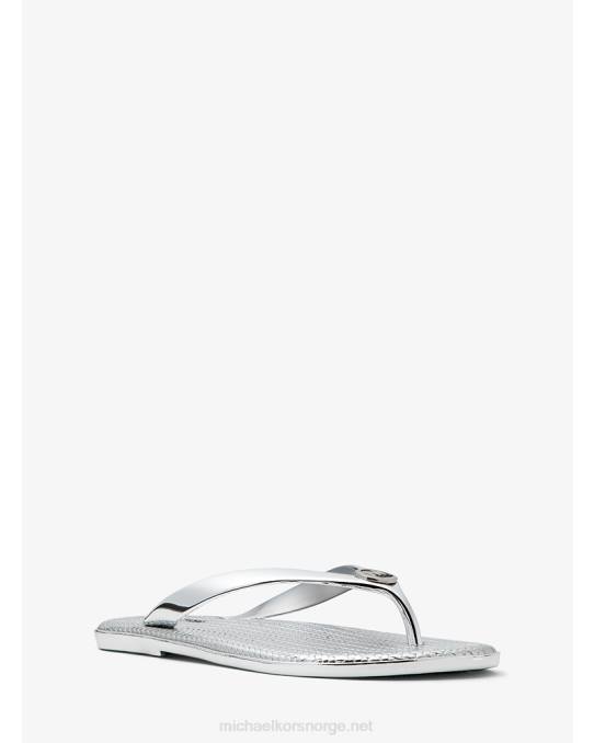Michael Kors jetsett metallisk jelly flip-flop kvinner LDNL1994 sølv