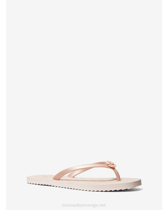 Michael Kors jinx logo flip flop kvinner LDNL1995 rosegld/bllt