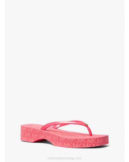 Michael Kors lilo logo flip flop kvinner LDNL1871 geranium