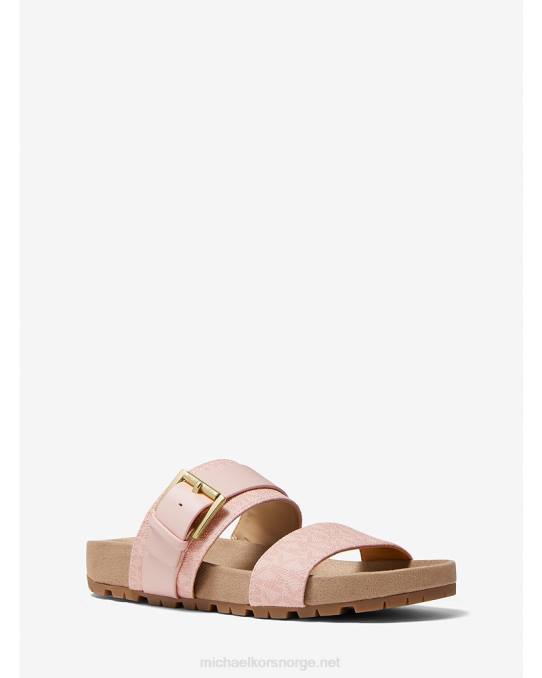 Michael Kors mylah logo og skinnsandal kvinner LDNL2073 pudderrouge