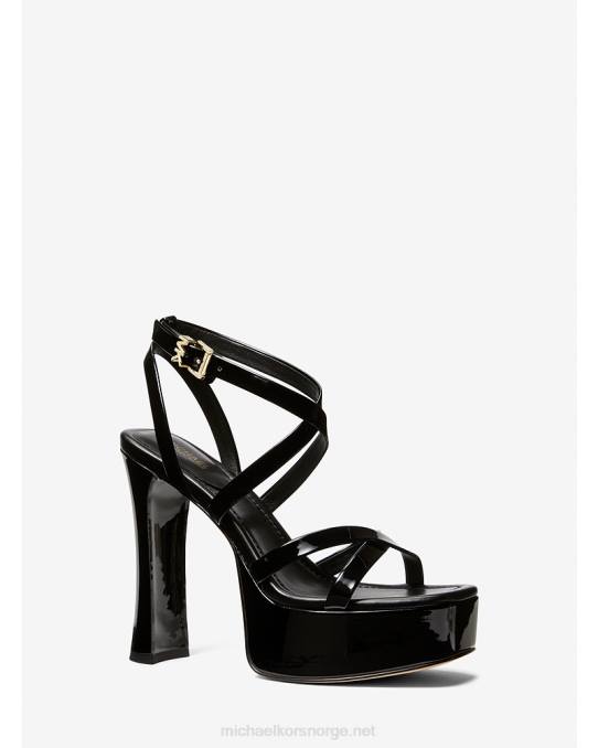 Michael Kors paola sandal i kunstlakk kvinner LDNL1890 svart