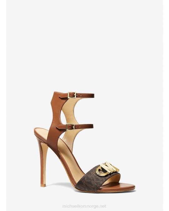 Michael Kors parker-logo og skinnsandal kvinner LDNL2028 bagasje multi