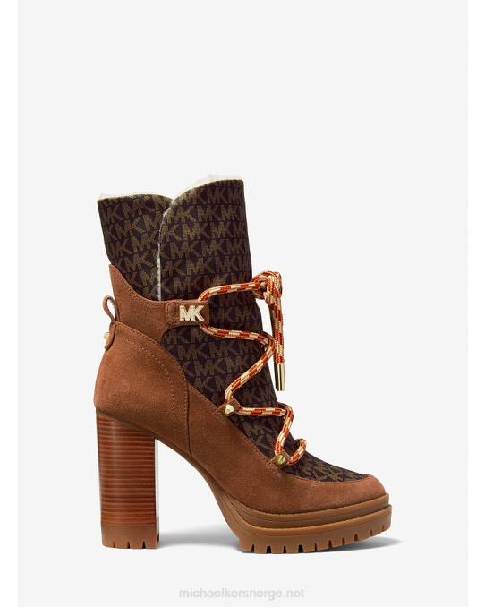 Michael Kors culver logotrykk nylon og nubuck støvel kvinner LDNL2095 bagasje