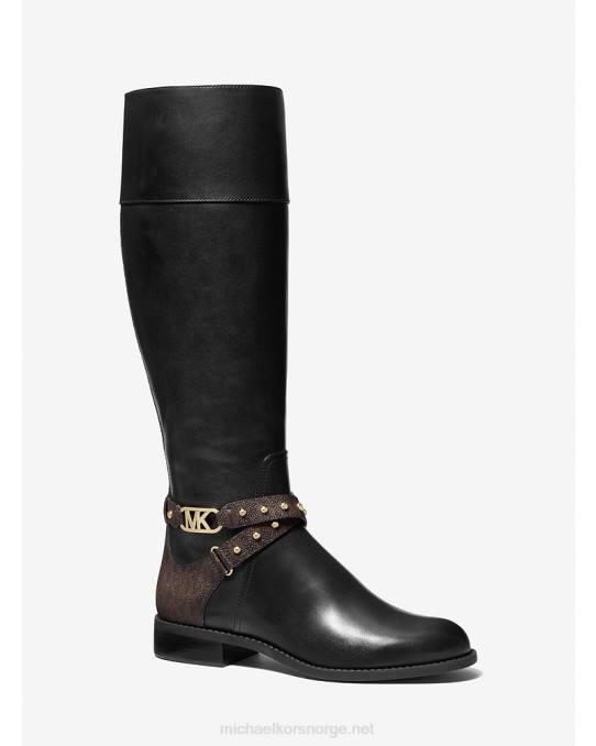 Michael Kors kincaid ridestøvel i kunstskinn kvinner LDNL2147 svart brun
