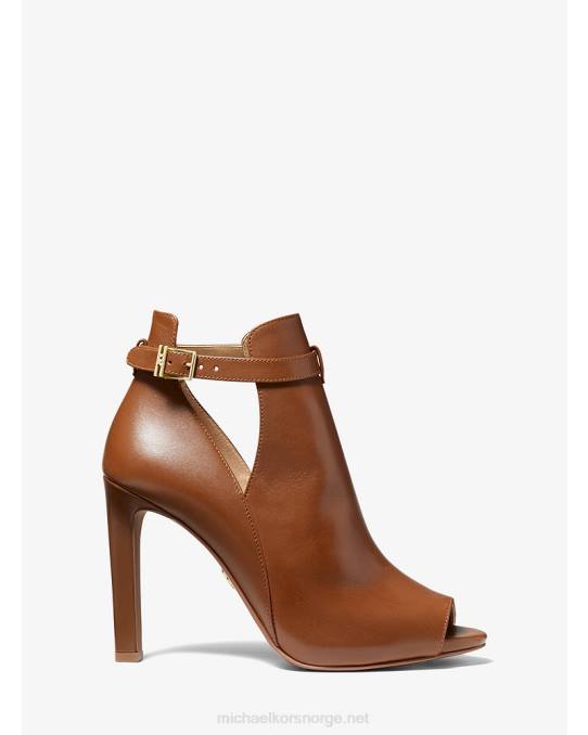 Michael Kors lawson ankelstøvel i skinn med åpen tå kvinner LDNL2088 bagasje
