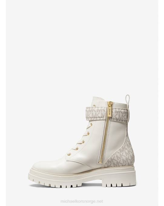 Michael Kors parker kampstøvel i skinn kvinner LDNL2112 krem