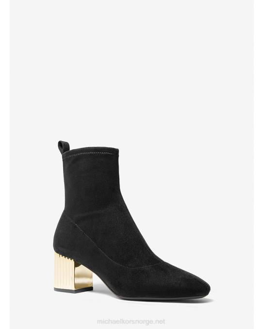 Michael Kors porter ankelstøvlett i imitert semsket skinn kvinner LDNL2154 svart