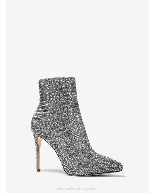 Michael Kors rue pyntet glitter kjede-mesh støvel kvinner LDNL2156 antrasitt