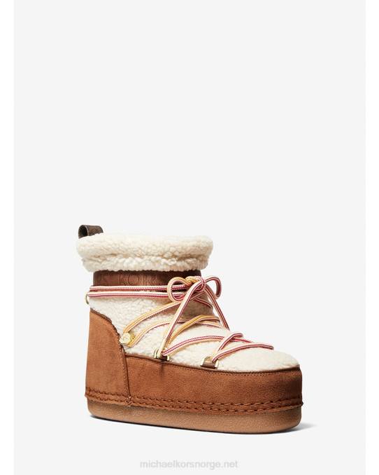 Michael Kors zelda sherpa og imitert semsket sko kvinner LDNL2110 naturlig/bagasje
