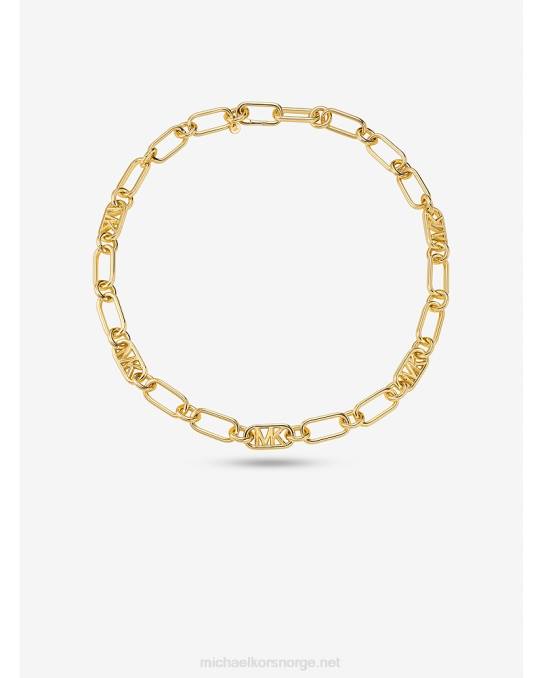 Michael Kors edelt metallbelagt messingkjedekjede kvinner LDNL2489 gull