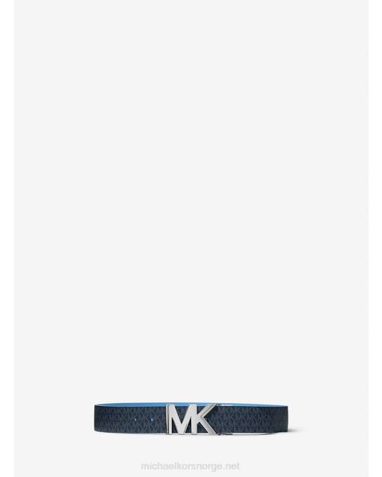 Michael Kors vendbar logo og belte i skinn kvinner LDNL2689 admiral/arv blå