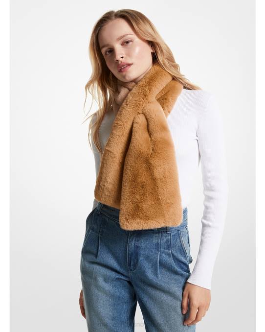 Michael Kors gjennomtrekkbart skjerf i fuskepels kvinner LDNL2770 bagasje