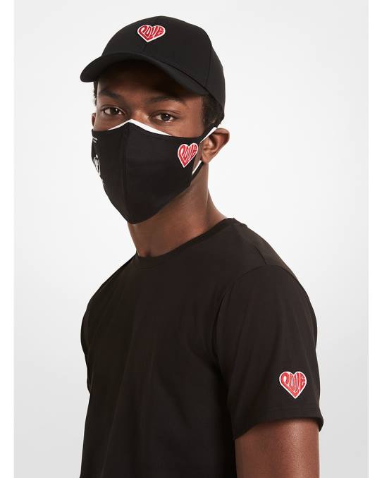 Michael Kors se sult stoppe elsker baseballhatt i økologisk bomull kvinner LDNL2756 svart