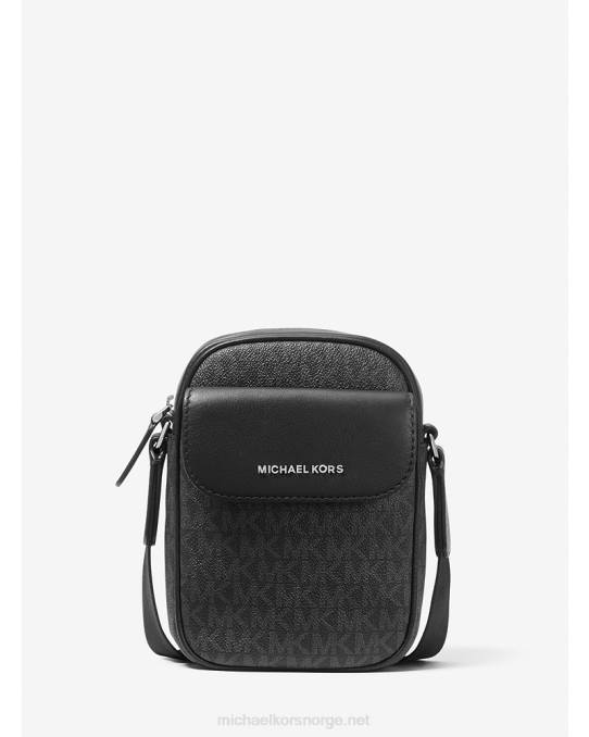 Michael Kors crossbody-veske med hudson-logo for smarttelefon menn LDNL3186 svart