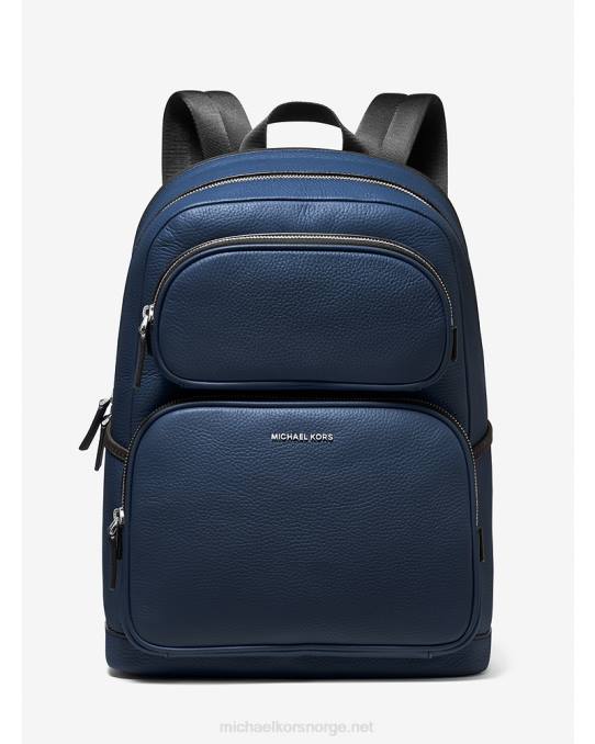 Michael Kors cooper rullesekk i skinn menn LDNL3164 marinen