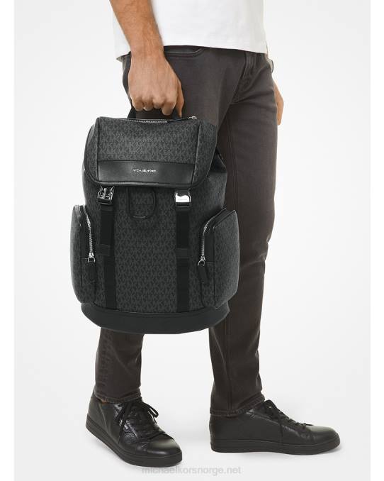 Michael Kors hudson logo ryggsekk menn LDNL3163 svart
