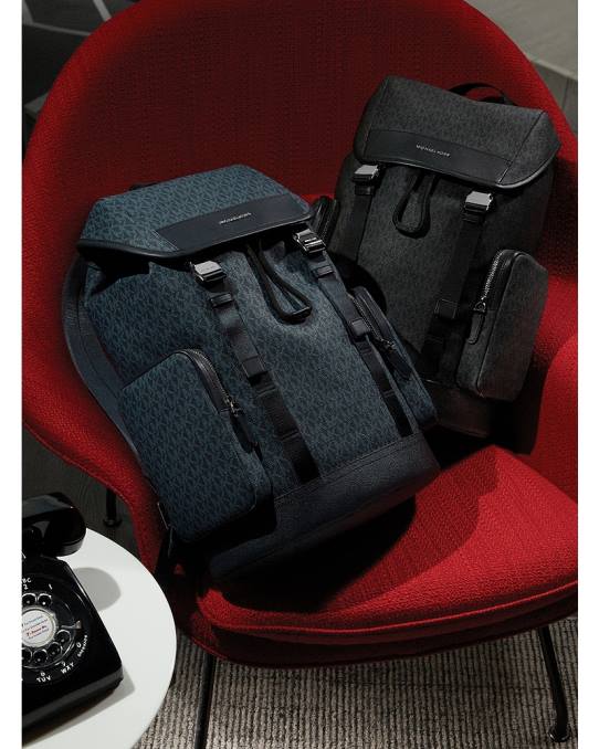 Michael Kors hudson logo ryggsekk menn LDNL3163 svart