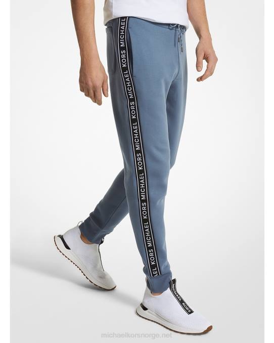 Michael Kors joggebukse i bomullsblanding med logotrykk menn LDNL3090 denim