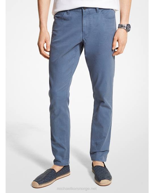 Michael Kors parker stretch jeans i denim menn LDNL3107 dk chambray