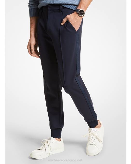 Michael Kors stretchstrikkede joggebukser menn LDNL3109 midnatt