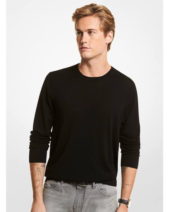 Michael Kors genser i merinoull menn LDNL3047 svart