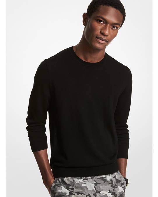 Michael Kors genser i merinoull menn LDNL3075 svart