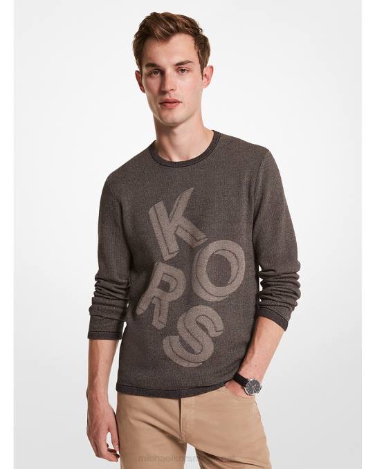 Michael Kors logo jacquard bomullsgenser menn LDNL3061 svart