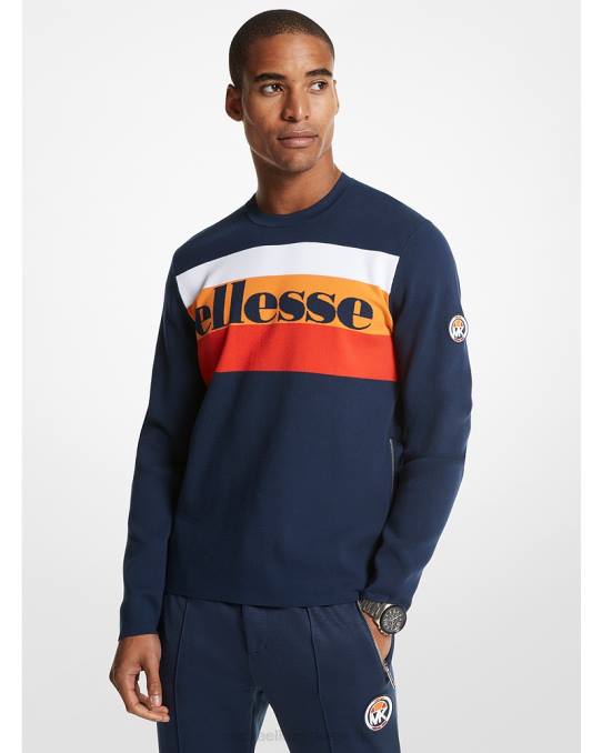 Michael Kors mk x ellesse stripete logo stretch viskosegenser menn LDNL3053 kjole blues