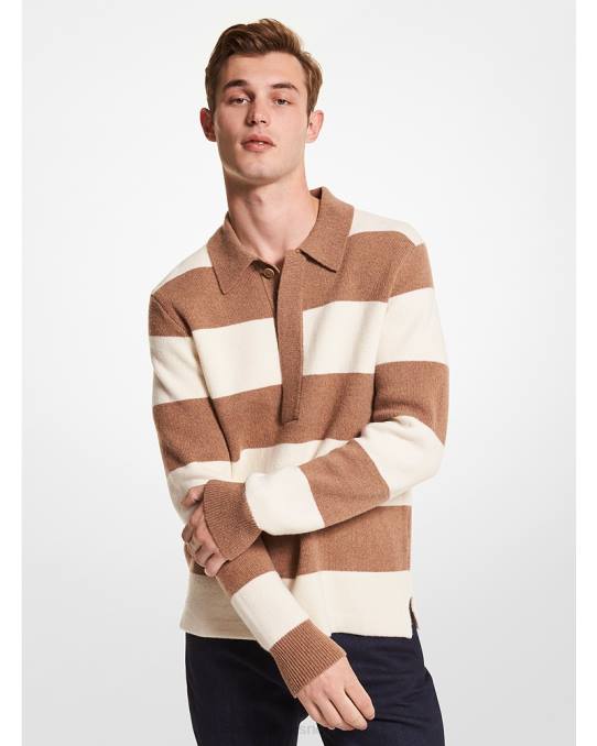 Michael Kors stripet genser i ullblanding menn LDNL3064 bein