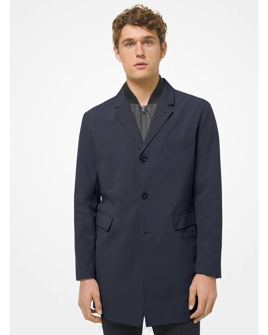 Michael Kors 2-i-1 pels i bomullsblanding menn LDNL2857 marinen