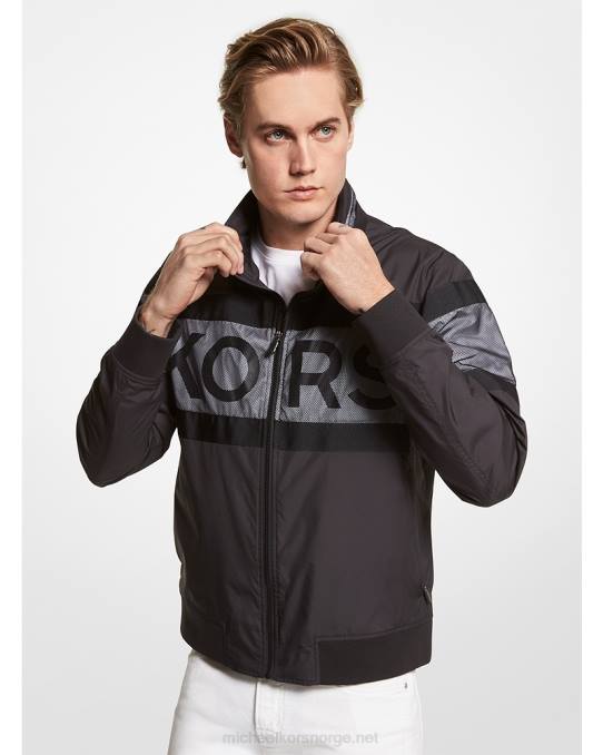 Michael Kors logo mesh jakke menn LDNL2837 svart