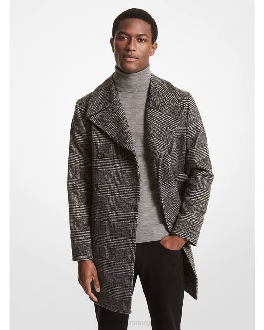 Michael Kors pledd ullblanding peacoat menn LDNL2847 kull