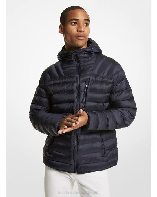 Michael Kors rialto vattert nylon pufferjakke menn LDNL2810 skylle