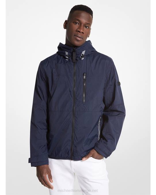 Michael Kors vevd winderbreaker jakke menn LDNL2780 midnatt