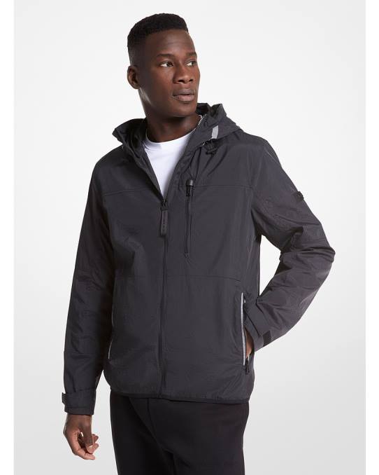 Michael Kors vevd winderbreaker jakke menn LDNL2781 svart