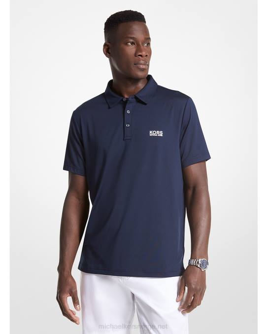 Michael Kors golf logo stretch jersey poloskjorte menn LDNL2892 midnatt
