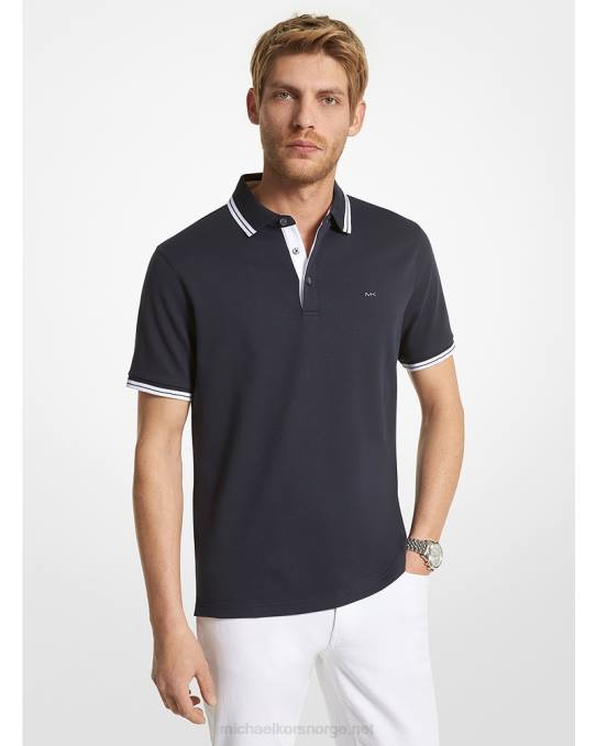 Michael Kors greenwich poloskjorte i bomull menn LDNL2876 midnatt