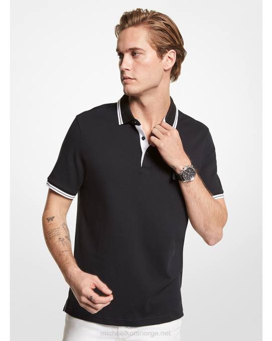 Michael Kors greenwich poloskjorte i bomull menn LDNL2878 svart