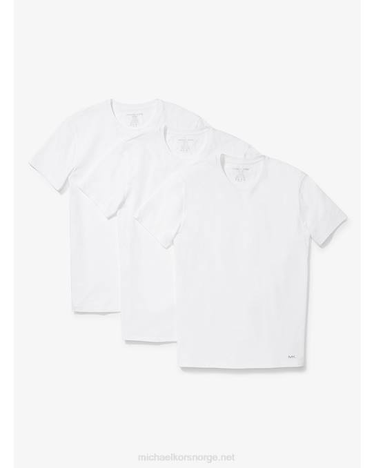 Michael Kors bomull t-skjorte menn LDNL2954 hvit