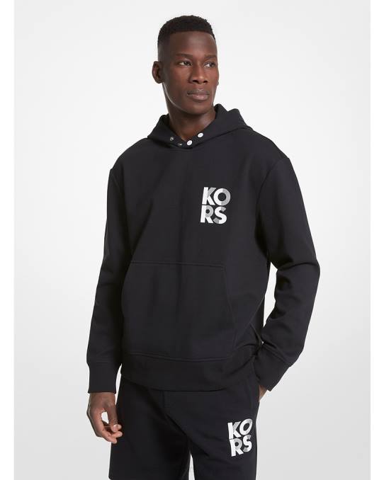 Michael Kors hettegenser i bomullsblanding med logo menn LDNL2956 svart