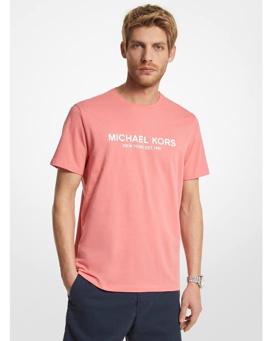 Michael Kors t-skjorte i bomull med logo menn LDNL2962 te rose