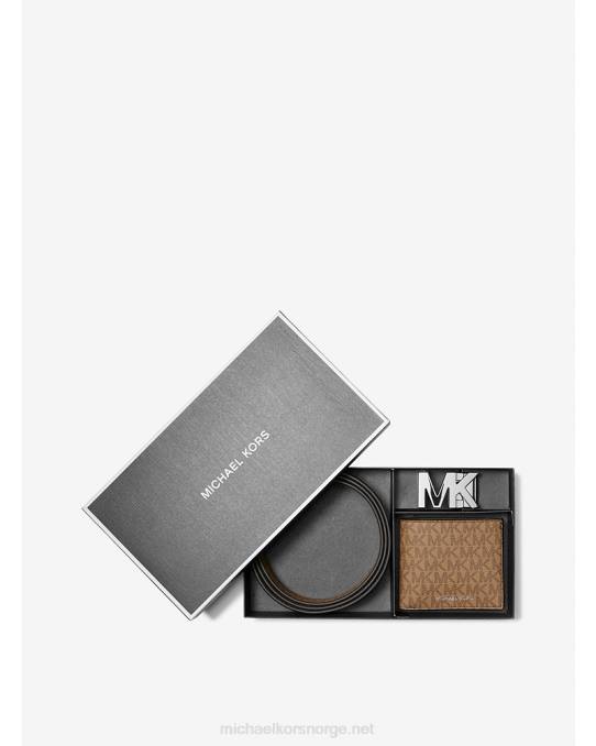 Michael Kors logobelte og lommeboksett menn LDNL3238 skall