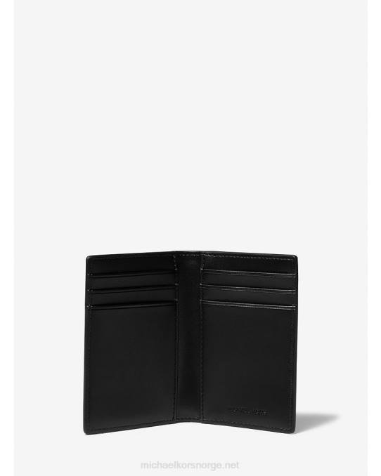 Michael Kors hudson logo bi-fold kortveske menn LDNL3256 brun svart