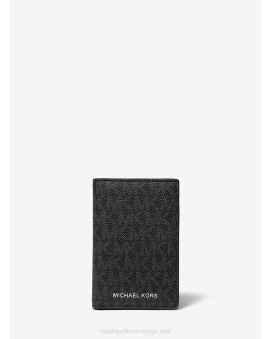 Michael Kors hudson logo bi-fold kortveske menn LDNL3257 svart