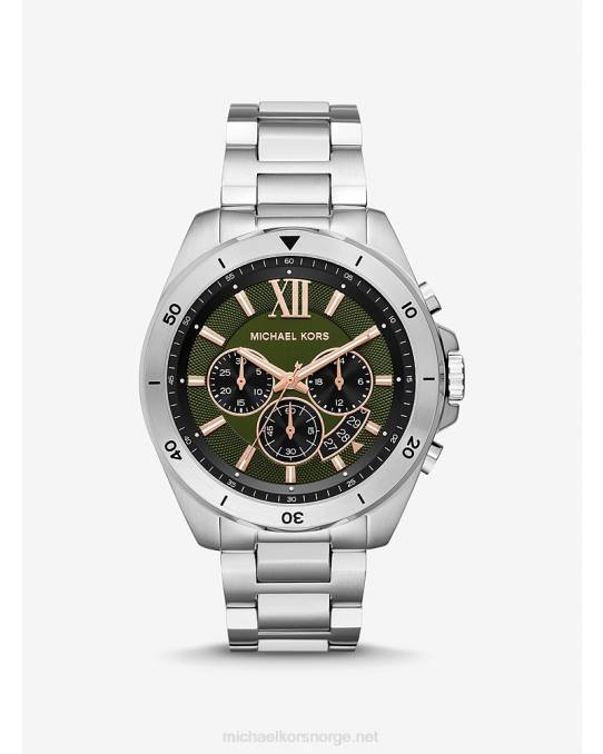 Michael Kors overdimensjonert brecken klokke menn LDNL3294 sølv