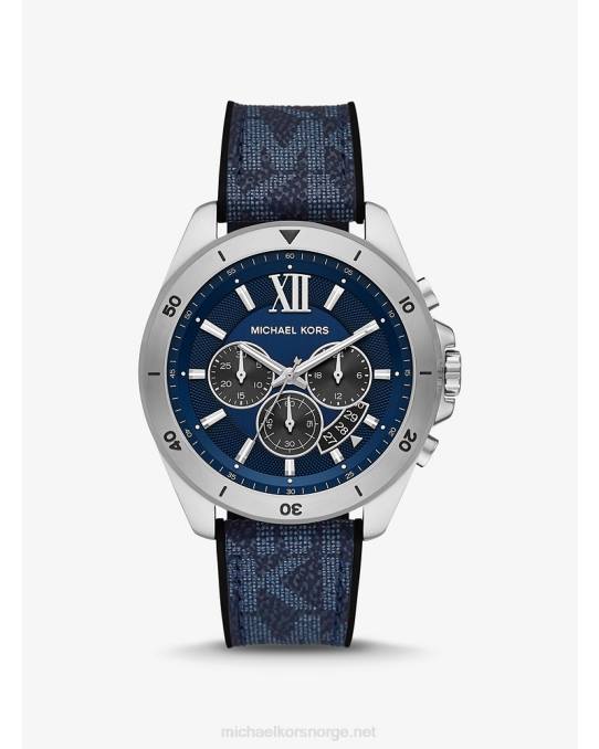 Michael Kors overdimensjonert brecken logo og klokke menn LDNL3291 marinen