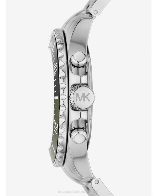 Michael Kors overdimensjonert everest klokke menn LDNL3292 sølv