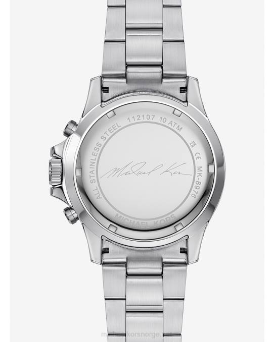 Michael Kors overdimensjonert everest klokke menn LDNL3292 sølv